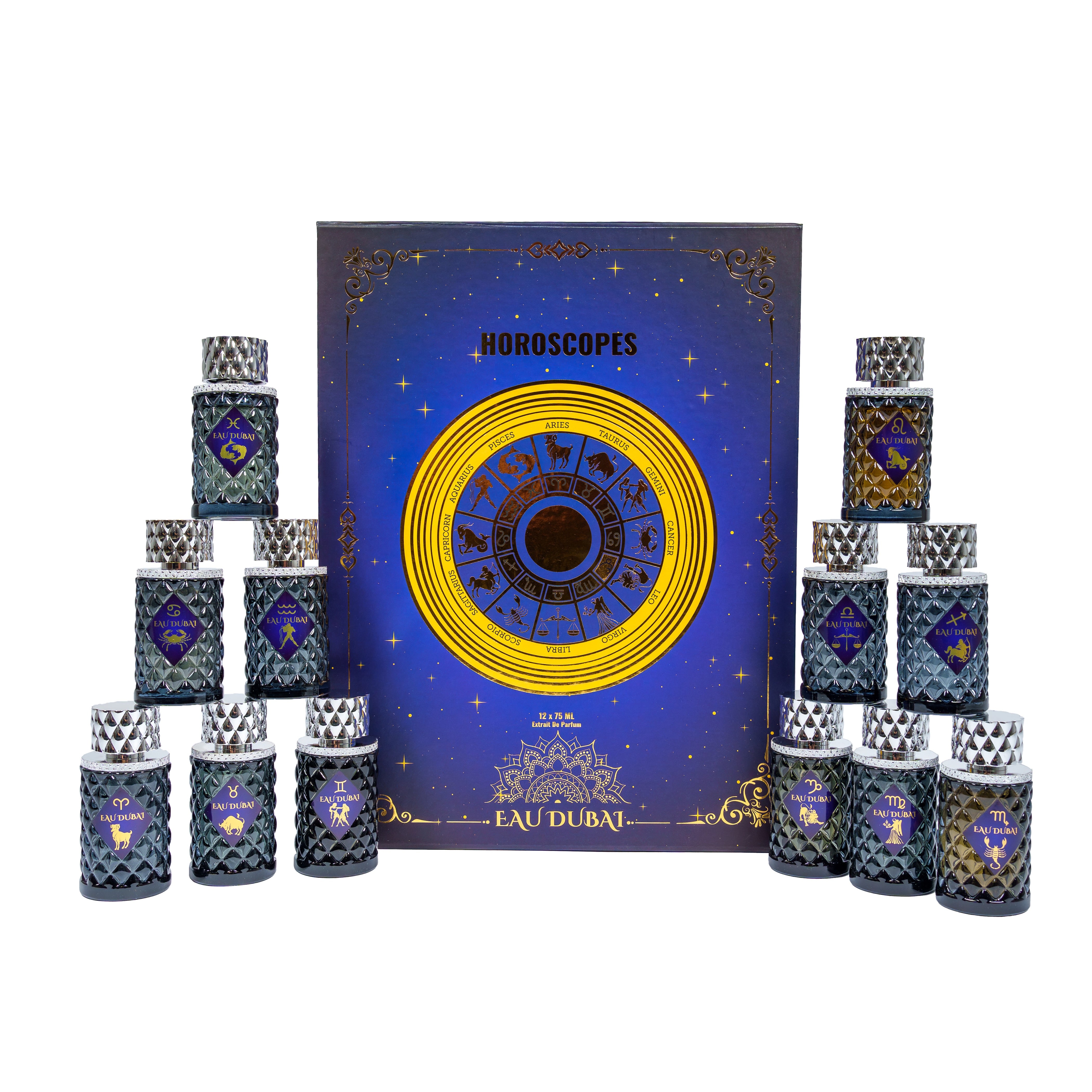 Set Horoscopes Extract de Parfum, EAU DUBAI, 12 x 75 ml, Unisex