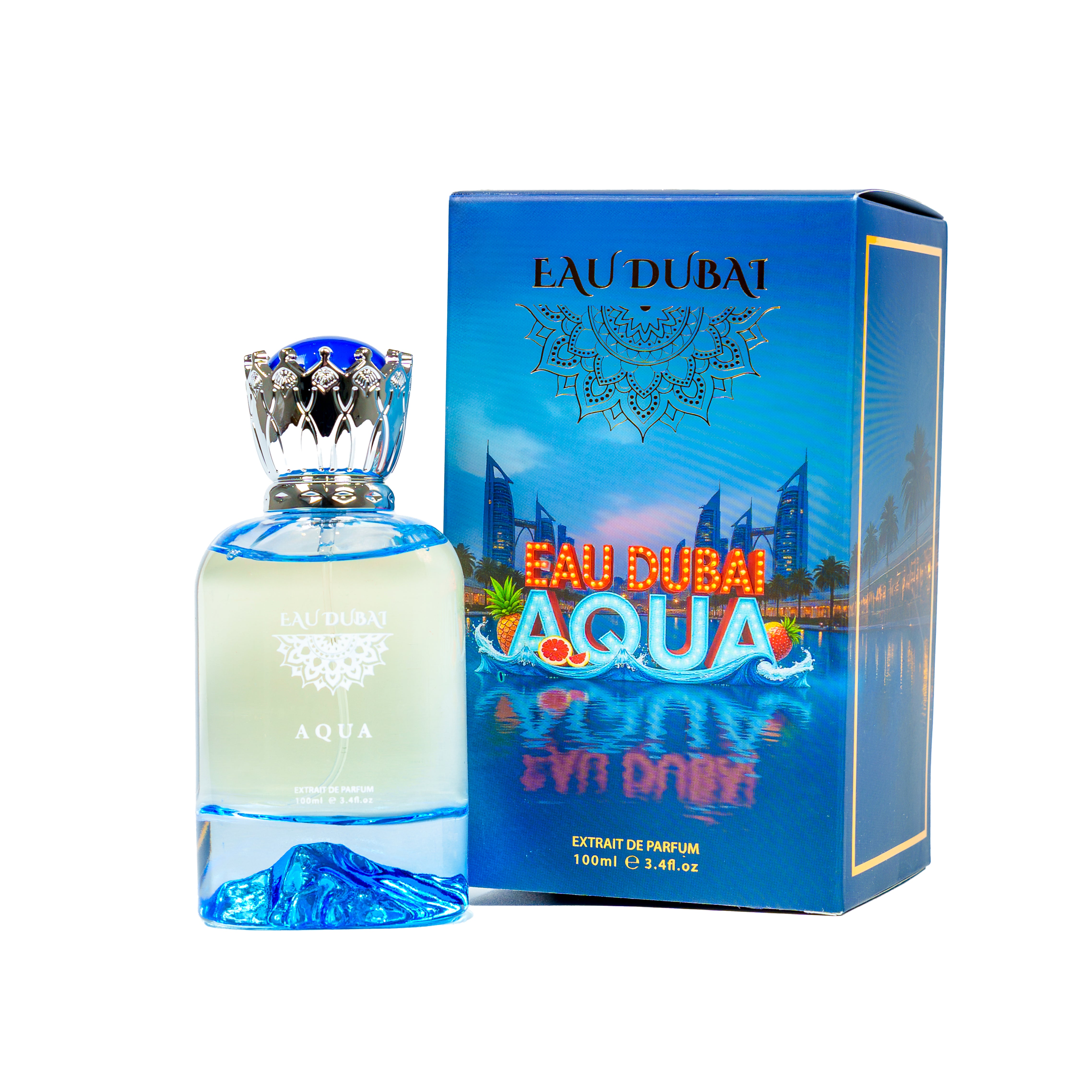 Extract de Parfum Aqua, EAU DUBAI, 100 ml, Barbatesc