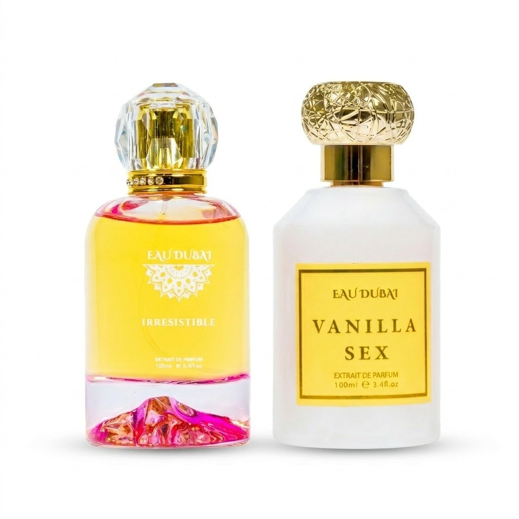 Pachet 2 Extracte de Parfum Premium Eau Dubai Irresistible + Eau Dubai Vanilla Sex